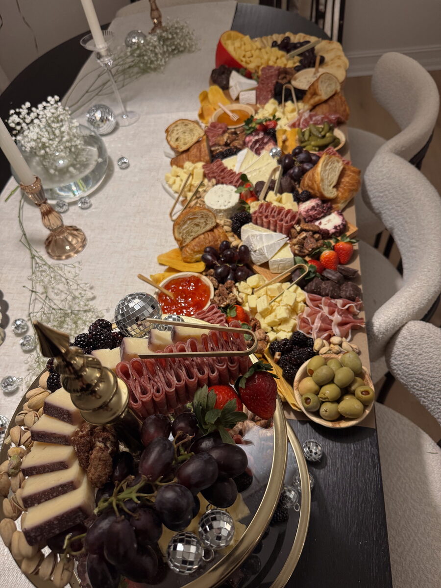 Oak and Olive luxury grazing table at an evening event in Naples Florida
